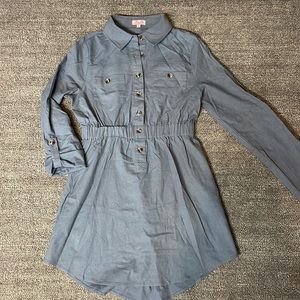 Pink Lily Blue Grey Utility Dress • Never Worn!!